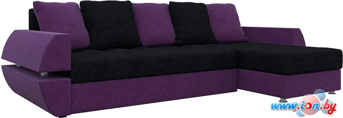 Угловой диван Mebelico Атлант У/Т (черный/фиолетовый) [A-57149] в Витебске
