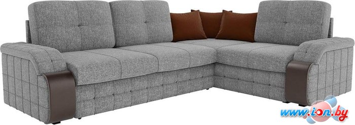 Угловой диван Mebelico Николь 60200 (серый/коричневый) в Гомеле