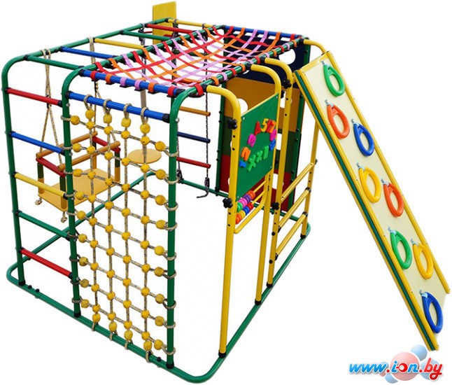 Детский спортивный комплекс Формула здоровья Кубик У Плюс зеленый-радуга в Гомеле