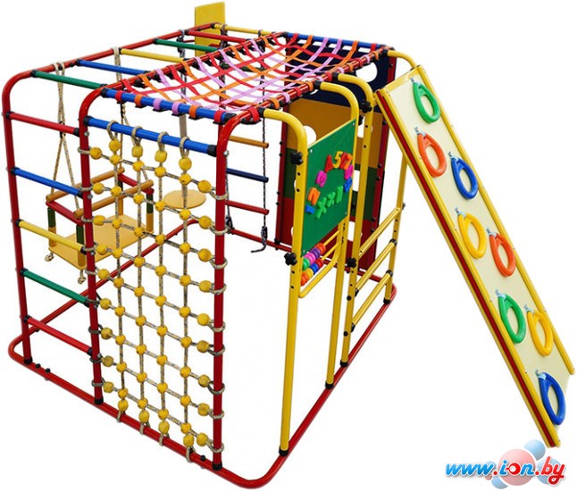 Детский спортивный комплекс Формула здоровья Кубик У Плюс красный-радуга в Гомеле