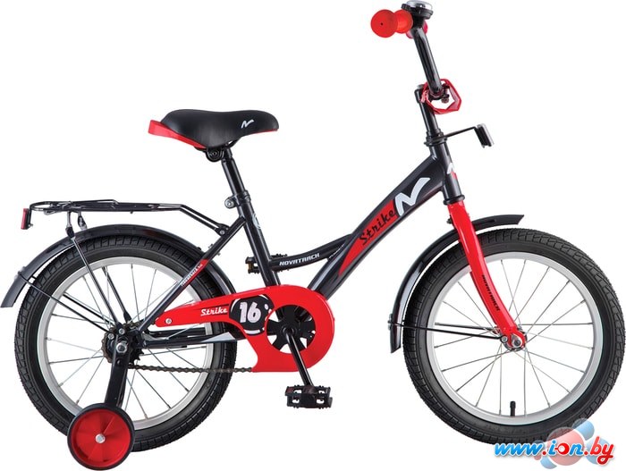 Детский велосипед Novatrack Strike 16 (черный/красный) в Гомеле