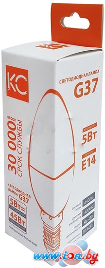 Светодиодная лампа КС G37-5W-4000K-440Lm-E14-KC в Бресте