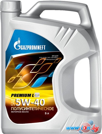 Моторное масло Gazpromneft Premium L 5W-40 5л в Могилёве