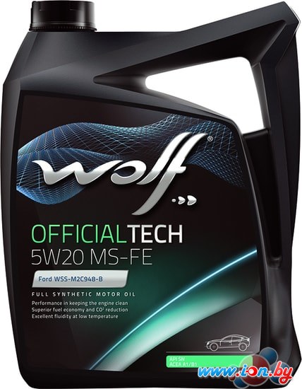 Моторное масло Wolf OfficialTech 5W-20 MS-FE 4л в Гродно