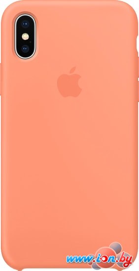 Чехол Apple Silicone Case для iPhone X Peach в Минске