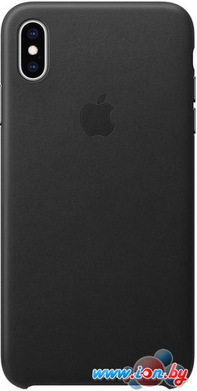 Чехол Apple Leather Case для iPhone XS Max Black в Гомеле