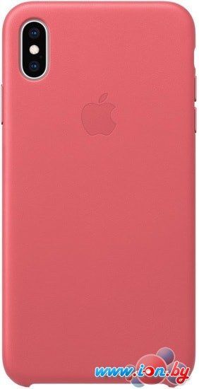Чехол Apple Leather Case для iPhone XS Max Peony Pink в Бресте