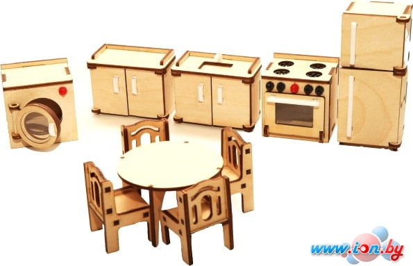 3Д-пазл Polly Набор мебели в кукольный домик - кухня в Гомеле