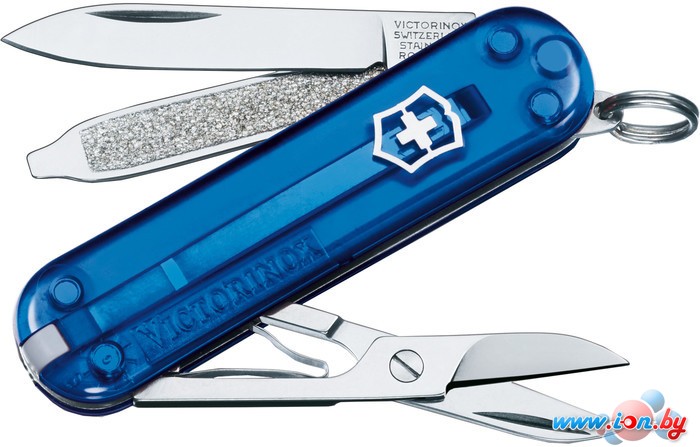 Туристический нож Victorinox Classic SD Blue Transparent [0.6223.T2] в Могилёве