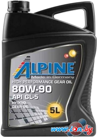 Трансмиссионное масло Alpine Gear Oil 80W-90 GL-5 5л в Бресте