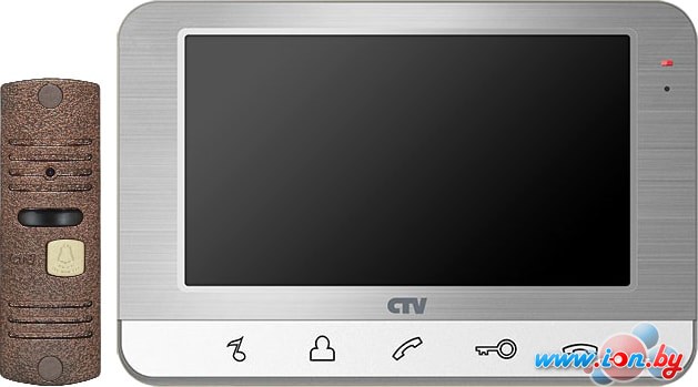 Комплект видеодомофона CTV DP701 (серебристый) в Бресте