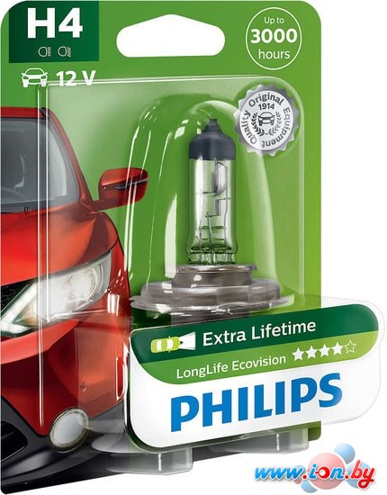 Галогенная лампа Philips H4 EcoVision 1шт в Могилёве