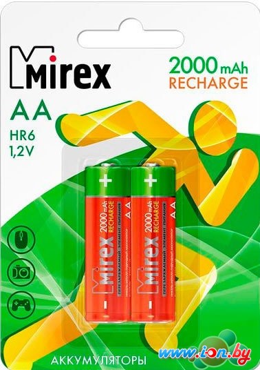 Аккумуляторы Mirex AA 2000mAh 2 шт HR6-20-E2 в Гомеле