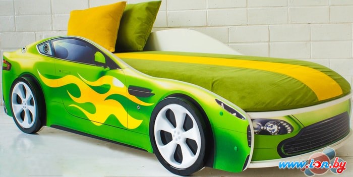 Кровать-машина Бельмарко Бондмобиль 160x70 (зеленый) в Бресте