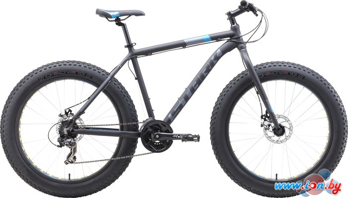 Велосипед Stark Fat 26.2 D (черный/голубой, 2019) в Гомеле