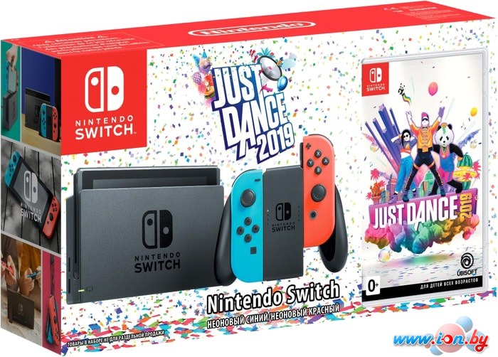 Игровая приставка Nintendo Switch Just Dance 2019 (красный/синий) в Могилёве