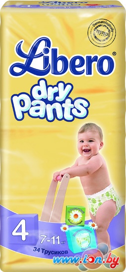 Трусики-подгузники Libero Dry Pants 4 Maxi 34 в Гомеле
