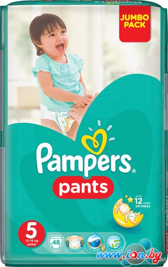 Трусики-подгузники Pampers Pants 5 Junior (48 шт) в Минске