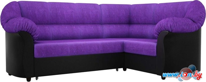 Угловой диван Mebelico Карнелла 60280 (фиолетовый/черный) в Минске