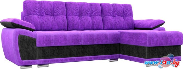 Угловой диван Mebelico Нэстор 60741 (фиолетовый/черный) в Минске