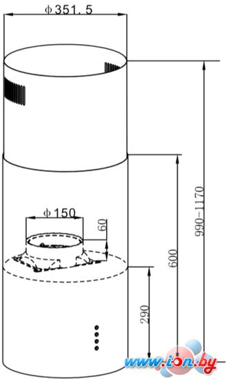 Кухонная вытяжка MAUNFELD Lee Light 35 (черный) в Могилёве