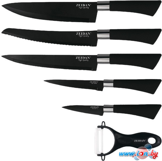 Набор ножей ZEIDAN Z-3086 (черный) в Бресте