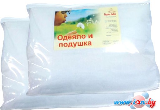 Постельное белье Баю-Бай Одеяло и подушка К21 (белый) 105х140 в Гомеле