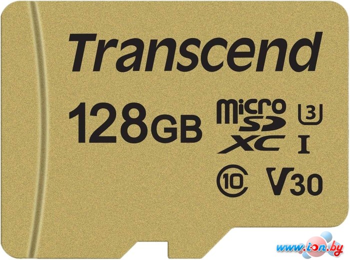 Карта памяти Transcend microSDXC 500S 128GB + адаптер в Минске