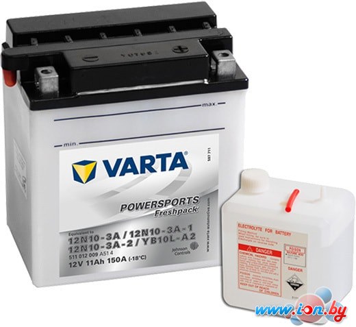 Мотоциклетный аккумулятор Varta Powersports Freshpack YB10L-A2 511 012 009 (11 А·ч) в Витебске