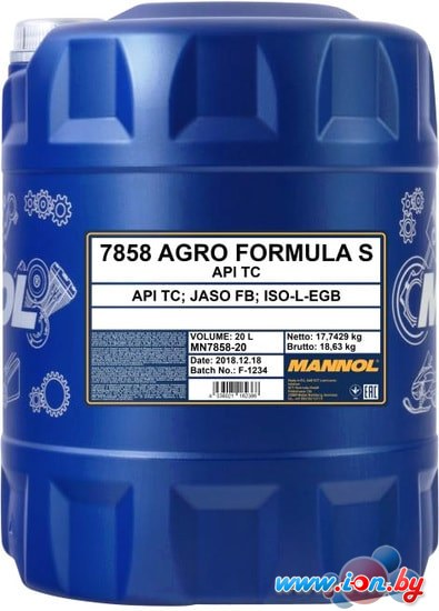 Моторное масло Mannol Agro Formula S 20л в Бресте