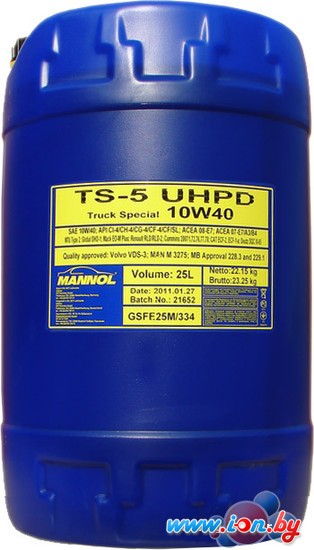 Моторное масло Mannol TS-5 UHPD 10W-40 20л в Бресте