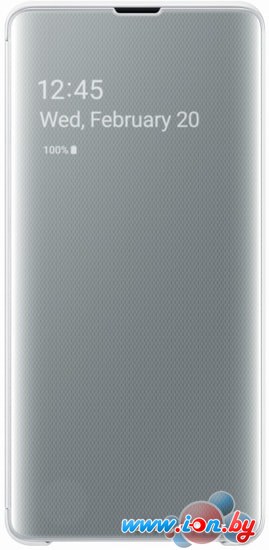 Чехол Samsung Clear View Cover для Samsung Galaxy S10 Plus (белый) в Бресте