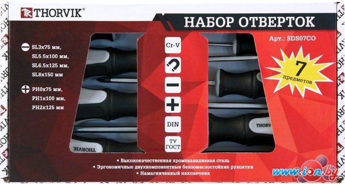 Набор отверток Thorvik SDS07CO (7 предметов) в Могилёве