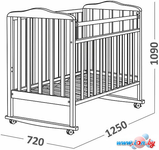 Классическая детская кроватка СКВ-Компани Митенька 160118 (венге) в Бресте
