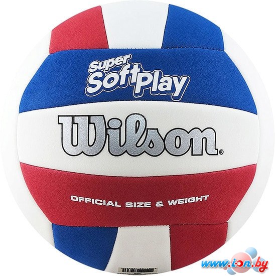 Мяч Wilson Super Soft Play Volleyball (5 размер, красный/белый/синий) в Гомеле