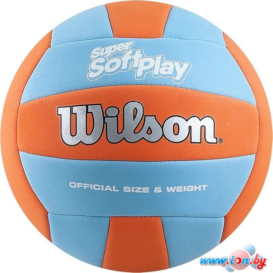 Мяч Wilson Super Soft Play Volleyball (5 размер, оранжевый/голубой) в Бресте