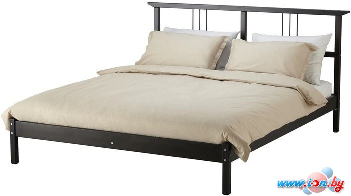 Кровать Ikea Рикене 200x160 (черно-коричневый, Лурой) 993.029.04 в Бресте