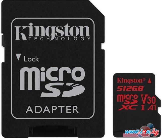 Карта памяти Kingston Canvas React SDCR/512GB microSDXC 512GB + адаптер в Витебске