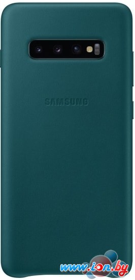 Чехол Samsung Leather Cover для Samsung Galaxy S10 Plus (зеленый) в Гомеле