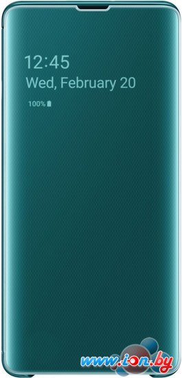 Чехол Samsung Clear View Cover для Samsung Galaxy S10 Plus (зеленый) в Могилёве