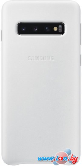 Чехол Samsung Leather Cover для Samsung Galaxy S10 (белый) в Могилёве