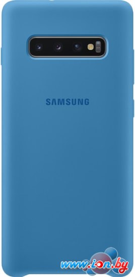 Чехол Samsung Silicone Cover для Samsung Galaxy S10 Plus (голубой) в Бресте