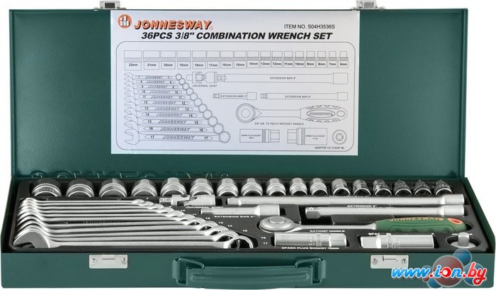 Универсальный набор инструментов Jonnesway S04H3536S (36 предметов) в Бресте