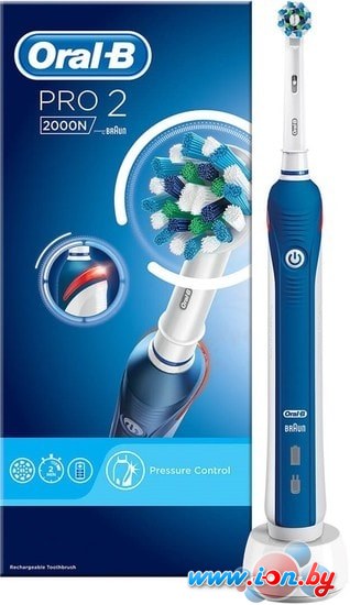 Электрическая зубная щетка Braun Oral-B Pro 2 2000N D501.513.2 (синий) в Гродно