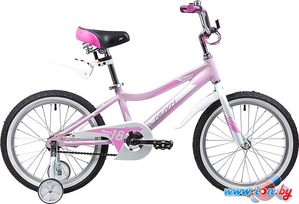 Детский велосипед Novatrack Novara 18 (розовый/белый, 2019) в Гомеле