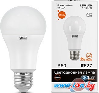 Светодиодная лампа Gauss Elementary E27 12Вт 2700K [23212] в Минске