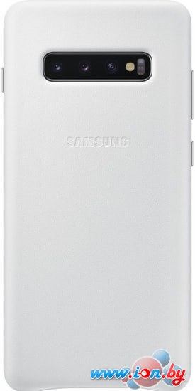 Чехол Samsung Leather Cover для Samsung Galaxy S10 Plus (белый) в Витебске