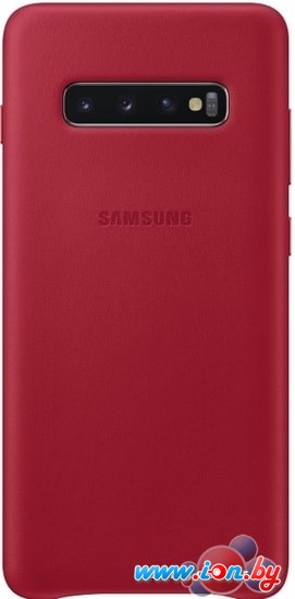 Чехол Samsung Leather Cover для Samsung Galaxy S10 Plus (красный) в Витебске