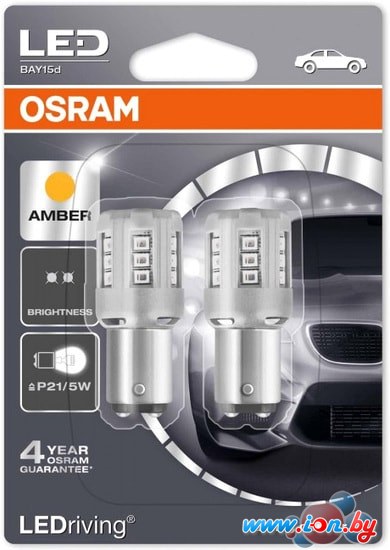 Светодиодная лампа Osram P21/5W 1457YE-02B 2шт в Бресте