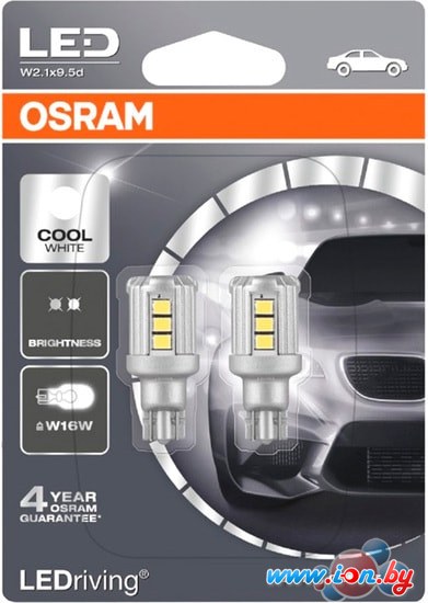 Светодиодная лампа Osram W16W 9212CW-02B 2шт в Бресте
